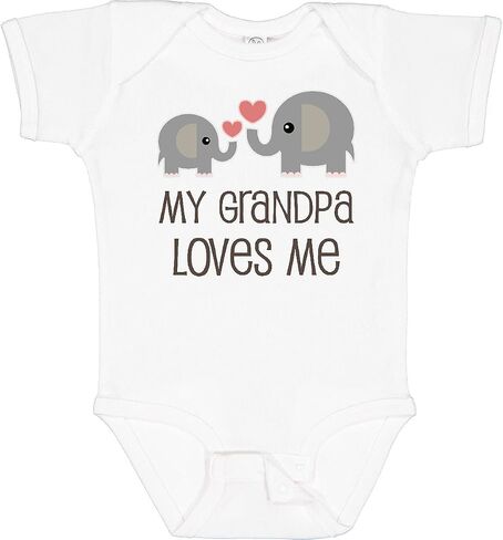 inktastic My Grandpa Loves Me Baby Bodysuit in Saudi Arabia