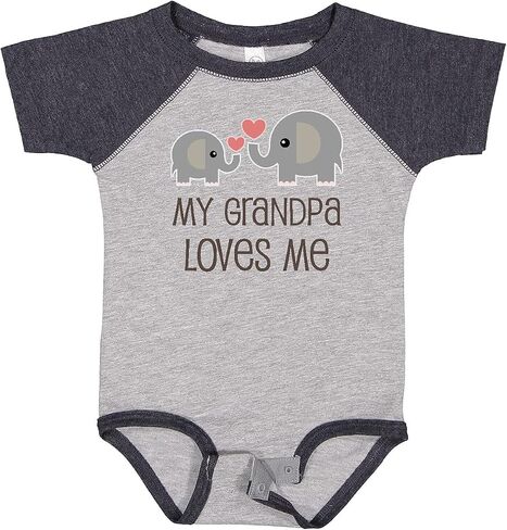 inktastic My Grandpa Loves Me Baby Bodysuit in Saudi Arabia