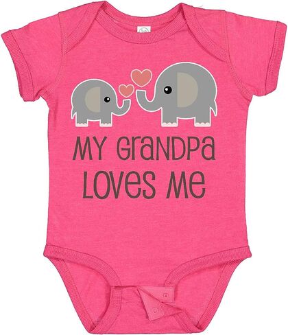 inktastic My Grandpa Loves Me Baby Bodysuit in Saudi Arabia