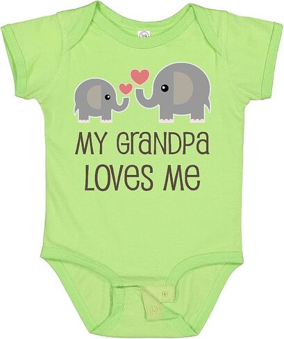 inktastic My Grandpa Loves Me Baby Bodysuit in Saudi Arabia
