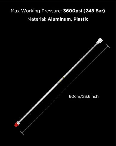 InoKraft Airless Sprayer Tip Extension 40 Inch (100cm) Airless Paint Sprayer Spray Gun Tip Extension Pole Rod, Extension Rod for Airless Painting Spray Gun, Universal Replacement Tool, Silver in Saudi Arabia