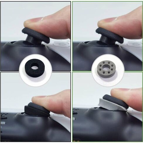 FPS Thumb Grip Gamepad مرتفعة مضادة للانزلاق عصا الإبهام غطاء عصا التحكم لـ PS5/4، حلقات Switch Pro Con-Precision، حلقات المساعدة، حقيبة تخزين (16 قطعة) (pn002) in Kuwait