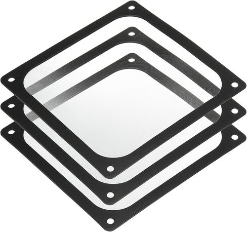 MECCANIXITY 3PCS PC Dust Filter, 140x140mm Magnetic Frame Nylon Computer Case Cooler Dustproof Mesh Cover Fan Grills for Computer Chassis Speakers, Black in Saudi Arabia