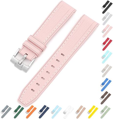 شريط مطاطي ذو طرف منحني 20 مم لساعة أوميغا X Swatch MoonSwatch، أساور ساعة بديلة مع إبزيم لساعة أوميغا X Swatch MoonSwatch وSpeedMaster - ألوان متعددة in Kuwait