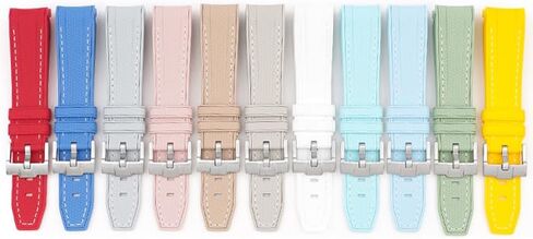 شريط مطاطي ذو طرف منحني 20 مم لساعة أوميغا X Swatch MoonSwatch، أساور ساعة بديلة مع إبزيم لساعة أوميغا X Swatch MoonSwatch وSpeedMaster - ألوان متعددة in Kuwait