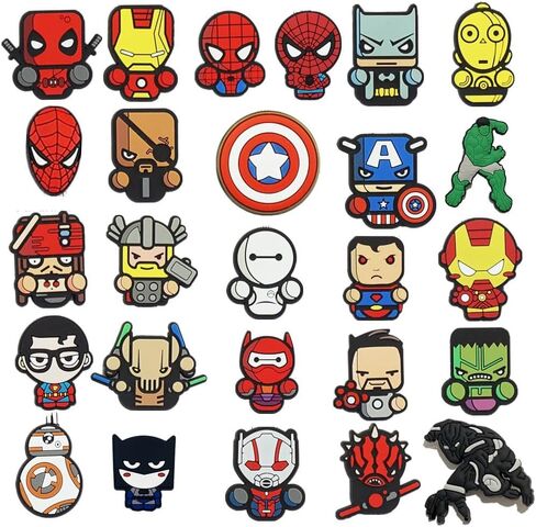 PORUTE 70 قطعة من سحر أحذية الأبطال الخارقين للأحذية والأساور وهدايا الحفلات، وإكسسوارات للهالوين، وعيد الفصح، والكريسماس، وأعياد الميلاد، للأطفال والكبار من الجنسين in Kuwait