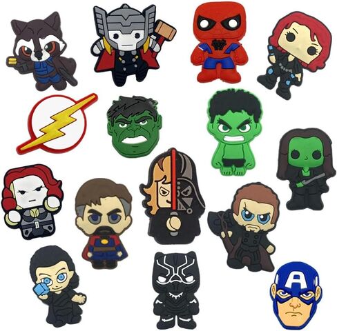 PORUTE 70 قطعة من سحر أحذية الأبطال الخارقين للأحذية والأساور وهدايا الحفلات، وإكسسوارات للهالوين، وعيد الفصح، والكريسماس، وأعياد الميلاد، للأطفال والكبار من الجنسين in Kuwait