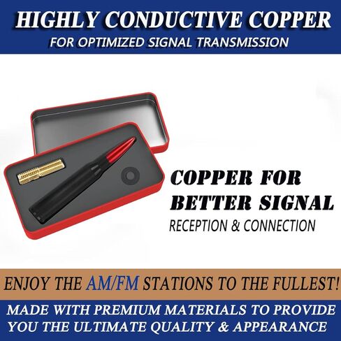 Antenna fits Jeep Wrangler JK JL Gladiator | Ford F150 F250 F350 | Dodge RAM,Heavy Duty Vehicle Pickup Trucks Accessories | 50 Cal 5.5 Inch (Red) in Kuwait