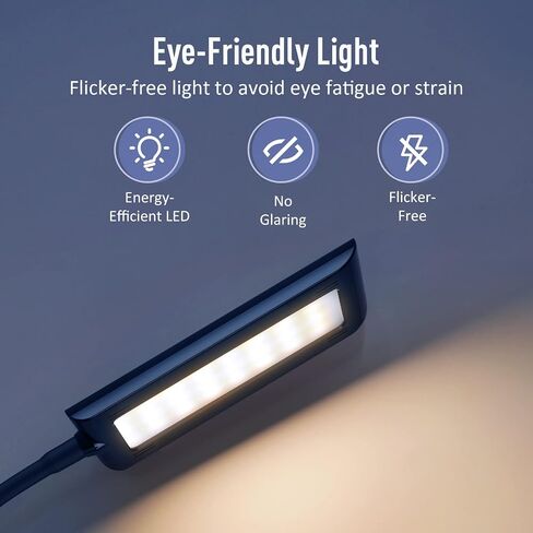 LED Desk Lamp, Bright Dimmable Eye-Caring Desk Light, Touch Table Lamp, Gooseneck Lamp, 35 Lighting Modes, Memory Function, Desk Lamps for Bedroom, Study Room in Saudi Arabia