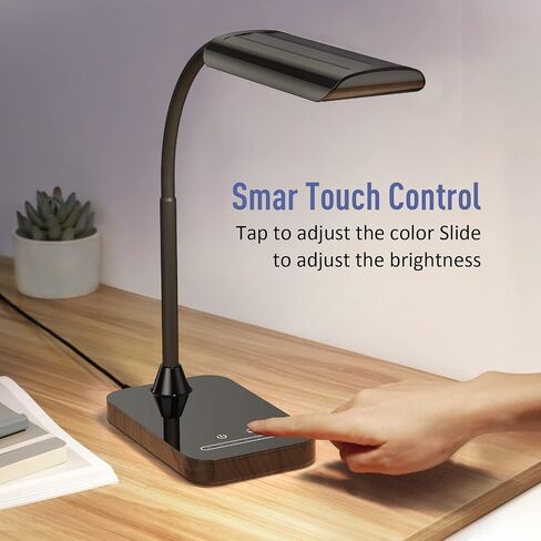 LED Desk Lamp, Bright Dimmable Eye-Caring Desk Light, Touch Table Lamp, Gooseneck Lamp, 35 Lighting Modes, Memory Function, Desk Lamps for Bedroom, Study Room in Saudi Arabia
