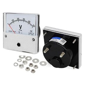 1 قطعة DH-80 التيار المتناوب الفولتميتر مؤشر نوع 5V 10V 15V 20V 25V 30V 50V 75V 100V 150V 200V 300V 450V 500V 600V 800V عداد لوحة (30V) in Kuwait