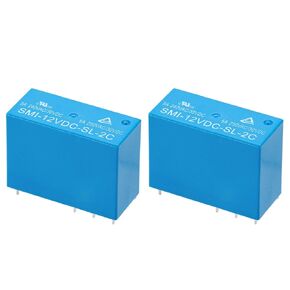 6 قطع مرحل طاقة متوسط ​​مصغر، SMI-12VDC-SL-2C، تيار مستمر 12 فولت، 2NO 2NC، 5A 8Pin نوع المكونات الإضافية (6) in Kuwait