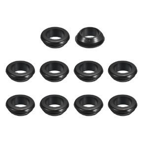uxcell 18 Pcs Rubber Grommets, 16mm ID 20mm Drill Hole Double Sided Hollow Firewall Hole Plugs Round Electrical Wiring Gasket, Black in Kuwait
