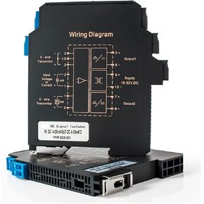 1 قطعة DC24V تيار مستمر إشارة المعزل 1 في 2 خارج عزل الجهد الحالي 4-20mA 0-5 فولت 0-10 فولت الناتج (1 في 2 خارج ، الإخراج 0-10 فولت) in Kuwait