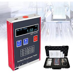 مقياس خشونة محمول عالي الدقة 0.01 ميكرومتر، جهاز اختبار خشونة السطح، Rz/Rt 0.1~50.0μm مع كتلة وقوس معايرة قياسيين in Kuwait