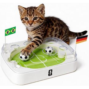 Official FIFA World Cup 2026 Edition - Interactive Cat Toy with Soccer Field Design, Automatic Cat Toy with Motion-Activated Flip-Push Balls, Customizable Team Stickers, Perfect for Indoor Cats in Saudi Arabia
