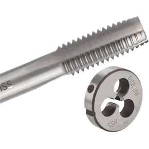 1SET HSS6542 Left Hand American Screw Tap and Die Set UNC/UNF/UNS5-40~12-24 1/4 5/16 3/8 7/16 1/2 9/16 5/8 3/4 7/8 1'(1I4-28UNF LH) in Saudi Arabia