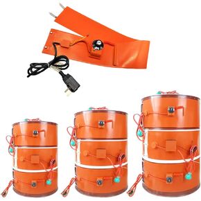 Heavy Duty Metal Drum Heater with Adjustable Thermostat - 1200 * 250mm Silicone Rubber Heating Band for Oil Drums & Kegs, Digital Temperature Control in Kuwait