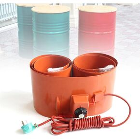 Electric Silicone Oil Drum Heater Belt 20L-200L, Adjustable Thermostat 30-150℃, 1500W Pail Heater for 100L Barrels, Durable Rubber Band Heating Pad 120x25cm in Kuwait