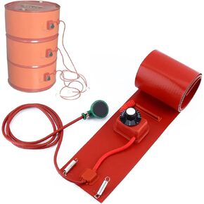 55 Gallon Silicone Heater Pad with Adjustable Thermostat for Metal Drums - 150L, 1520 * 250mm - Efficient Barrel Heating Solution, Ideal for Winter Use in Kuwait