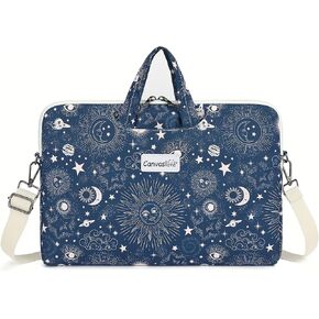 حقيبة كتف للكمبيوتر المحمول ذات جيوب متعددة من Canvaslove، مبطنة بفقاعات ارتدادية تناسب أجهزة الكمبيوتر المحمول مقاس 15.6 بوصة - 16 بوصة (مربعات) in Kuwait