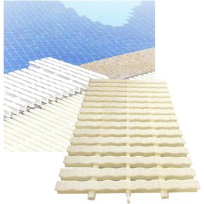 Pool Drainage Overflow Grating Cover Strip, Wavy Stripes Outlet Drain Grill Grid for Bathroom Patios Decks Walkways in Kuwait