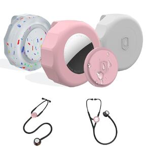 حامل تعقب سماعة الطبيب مكون من 3 قطع، متوافق مع سماعة الطبيب الرقمية EKO CORE 500 وLittmann CORE، متوافق مع AirTag الجيل الأول والثاني، للممرضات والأطباء in Kuwait