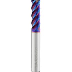 CNC Corner Radius End Mill R Bullnose 3F 4 Flutes R0.5 R1 R2 1-20Tungsten Carbide Steel Cuttering Metal Router Tool Aluminum Cuttering(4F Blue,4R0.5XD4X75) in Kuwait