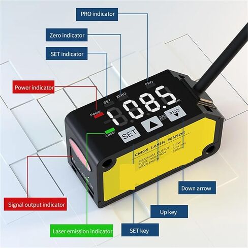 1PCS FSD22-400P-UI Digital Measurement Thickness High Low Flatness Sensor Displacement Ranging Sensor in Saudi Arabia