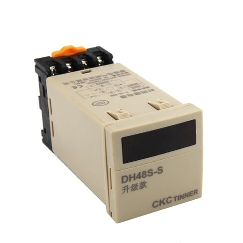 DH48S-S Digital LED Programmable Timer Time Relay Switch with Socket Base 12V 24V 220V 380V Delay 0.01S-99H(AC 220V) in Kuwait
