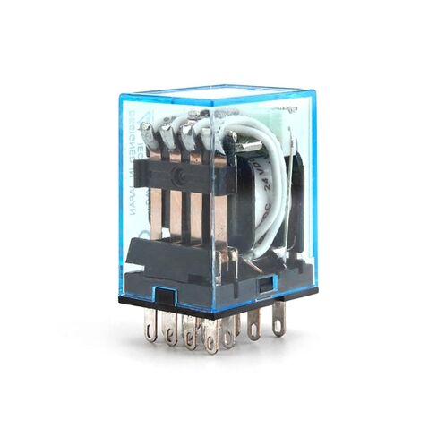 Intermediate Relay HH54P MY4NJ Micro Small Electromagnetic AC/DC 12V 24V AC110V 220V 380V with 14 pins Socket Base PYF14A(AC 110V) in Kuwait