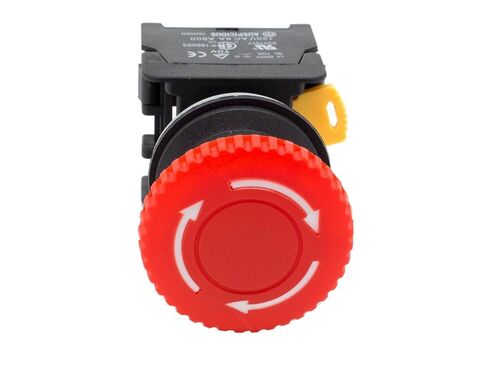 Alpinetech LMB30 Red 30mm 1NC Emergency Stop Push Button Switch Estop EPO Mushroom Switch in Kuwait