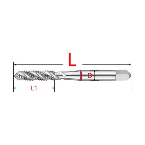 1PCS HSSE Metric Spiral Fluted Tap T2809 M9 M10 M11 M12 M14 M15 M16 M18 M20 M22 M24 Machine Screw Thread(M11X1.5) in Saudi Arabia
