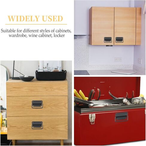 2pcs Stainless Steel Folding Toolbox Pull Handle for Wooden Box Cabinet Door Drawer Industrial Hardware in Kuwait