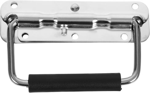 Stainless Steel Toolbox Handle 140mm Foldable Spring Pull Small Metal Handle Portable Tool Cabinet Hardware for Industrial Storage in Kuwait