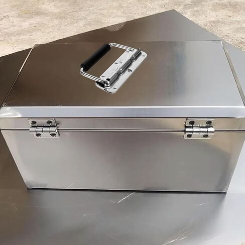 Stainless Steel Toolbox Handle 140mm Foldable Spring Pull Small Metal Handle Portable Tool Cabinet Hardware for Industrial Storage in Kuwait