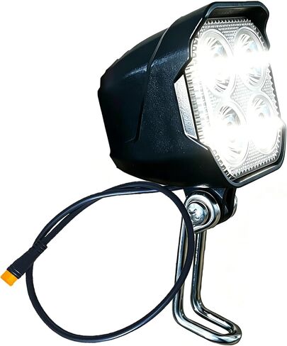4-LED Electric Bicycle Headlights, Equipped with 2/3 pin Male and Female interfaces, 16 inch Cable, Suitable for Headlights of 12V,24V, 36V, 48V, 52V, 60V Electric Bicycles in Kuwait
