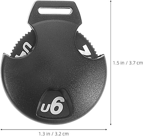 Golf Headcover Number Tags 6-Pack Rotating Label Plastic Black | plastic identifiers for quick selection fairway woods and drivers easy to read rotating numbers, golf bag organization set in Kuwait