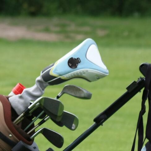 Golf Headcover Number Tags 6-Pack Rotating Label Plastic Black | plastic identifiers for quick selection fairway woods and drivers easy to read rotating numbers, golf bag organization set in Kuwait