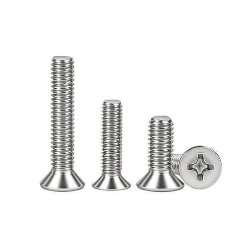 50PCS M4×10mm Machine Screws [Pitch 0.7mm] 304 Stainless Steel 18-8 Full Thread GB819 Phillips Flat Countersunk Head Hardware Fasteners for Electronics Furniture Cabinet DIY Assembly in Kuwait