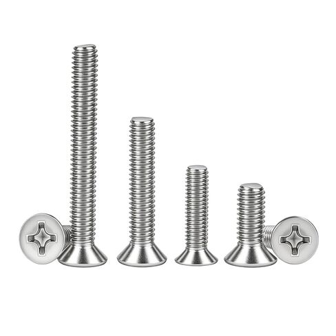 50PCS M4×10mm Machine Screws [Pitch 0.7mm] 304 Stainless Steel 18-8 Full Thread GB819 Phillips Flat Countersunk Head Hardware Fasteners for Electronics Furniture Cabinet DIY Assembly in Kuwait