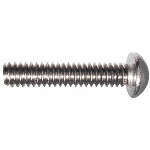 1/4-20 x 1/2" Round Head Machine Screws, Slotted Drive, Stainless Steel 18-8, Full Thread, Bright Finish, Machine Thread, Quantity 50 By Fastenere in Kuwait