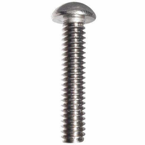 1/4-20 x 1/2" Round Head Machine Screws, Slotted Drive, Stainless Steel 18-8, Full Thread, Bright Finish, Machine Thread, Quantity 50 By Fastenere in Kuwait