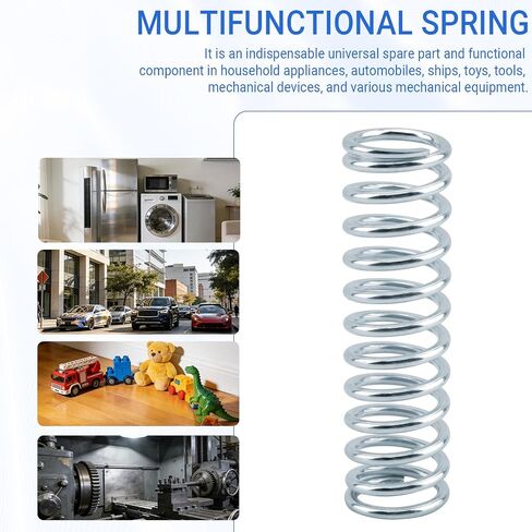 9731 Compression Spring 0.105 GA x 7/8" x 3" – 6 Pack | 7/8" Compression Spring for Household Appliances, Automobiles, Ships, Toys, and Mechanical Equipment in Kuwait