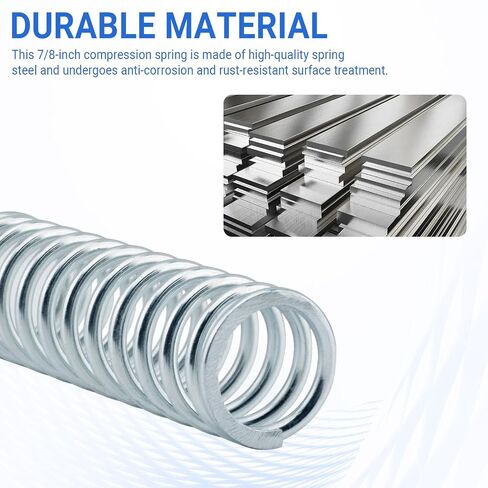9731 Compression Spring 0.105 GA x 7/8" x 3" – 6 Pack | 7/8" Compression Spring for Household Appliances, Automobiles, Ships, Toys, and Mechanical Equipment in Kuwait