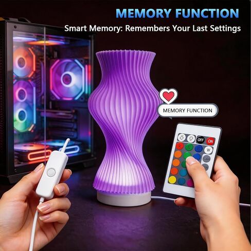 3 Pack RGB LED Lamp Kit for 3D Printed Light Box, Remote & Memory Function, USB 5V, Compatible with Bambu Lab X1/P1/A1 & MakerWorld Models, by CreatryLab in Kuwait