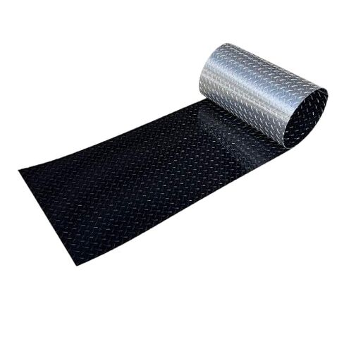 24" x 120" Black .025" Thick Diamond Plate Aluminum Sheet 1/40th inch Thick - Stone Rock Guard, Garage Walling, Trailers, Homes in Kuwait
