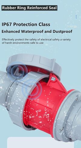 IEC60309 Upgraded Waterproof + PC Shell Material Industrial Surface Mounted Socket 4Pin 125A 380V-415V 3P+E IP67 in Kuwait