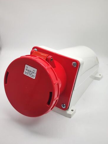 IEC60309 Waterproof Industrial Panel Mount Socket Straight 4pin 125A 380-415V 6h 3P+E IP67 in Kuwait