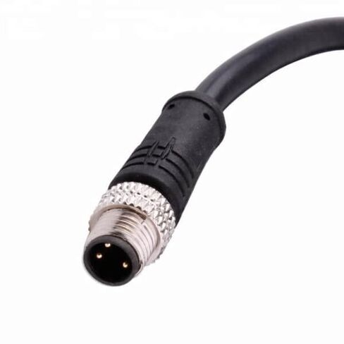 10 قطعة M8 3pin ذكر أنواع التوصيل IP67 مقاوم للماء صب نوع 3 النوى موصل مع سلك 1 متر 24AWG in Kuwait